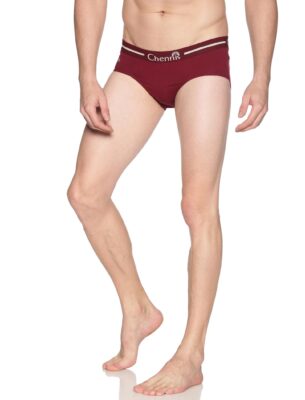 Men’s Cotton Solid Regular Fit Underwear with Soft Outer Elastic Waistband Briefs (Pack of 6)