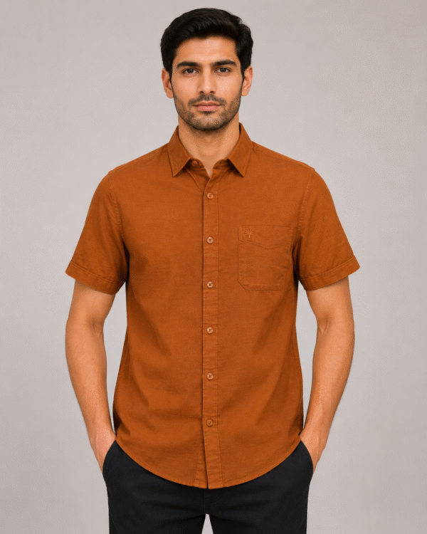 chennis-casual-shirt-rust-new