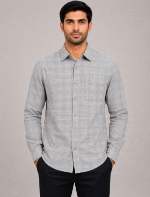 chennis-checked-casual-shirt-grey