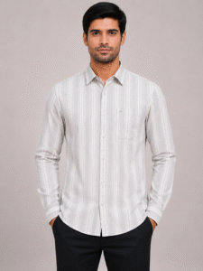 chennis-casual-green-stripe-new-shirt