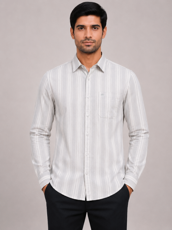 chennis-casual-green-stripe-new-shirt