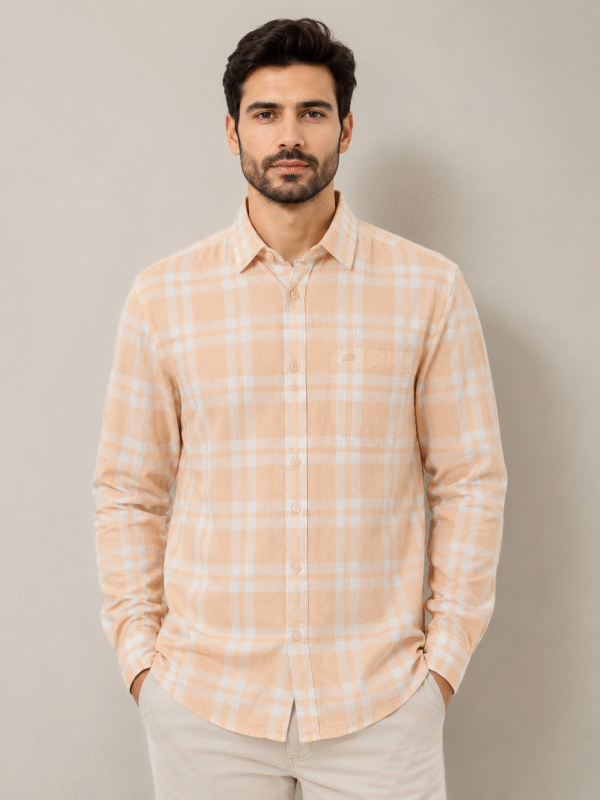 chennis-casual-shirt-orange-new-checked