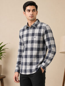 blue checked