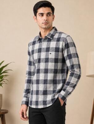 blue checked
