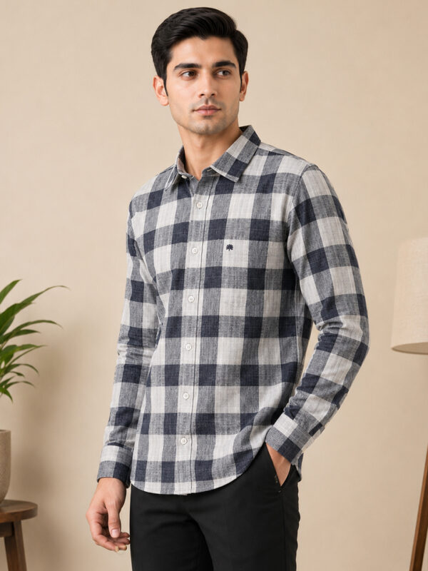 blue checked