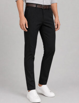 Black Slim Fit Trouser for Men Premium Cotton Casual Pant