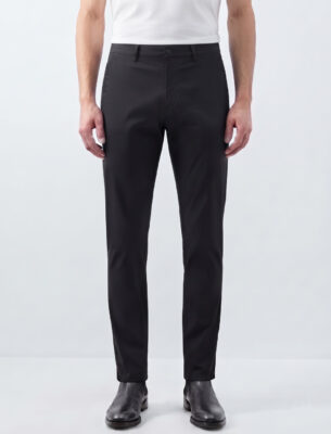 Black Fashion Look Slim Fit Casual Men Soft Trousers
