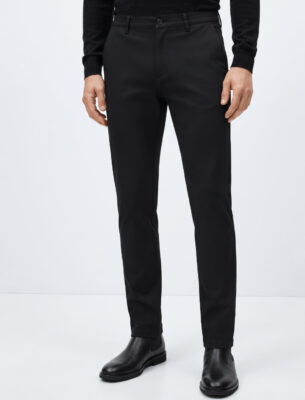 Premium Black Slim Fit Casual Men Soft Trousers