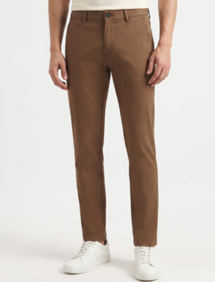 Premium Brown Slim Fit Casual Trendy Soft Cotton Trousers